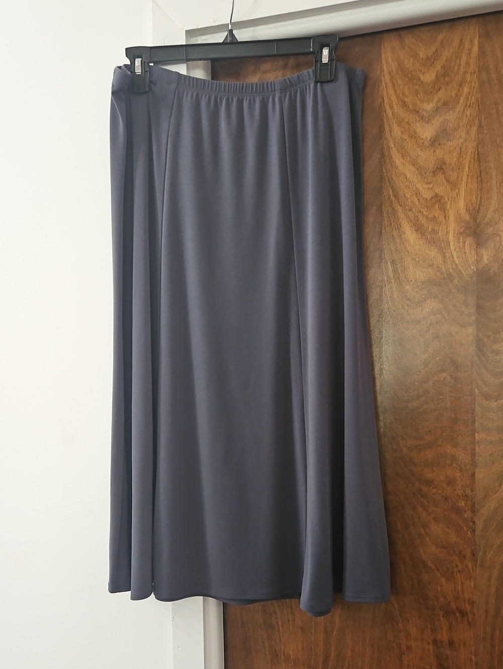 Women's A-Line Elastic Waist Skirt - Charcoal Gray Size L